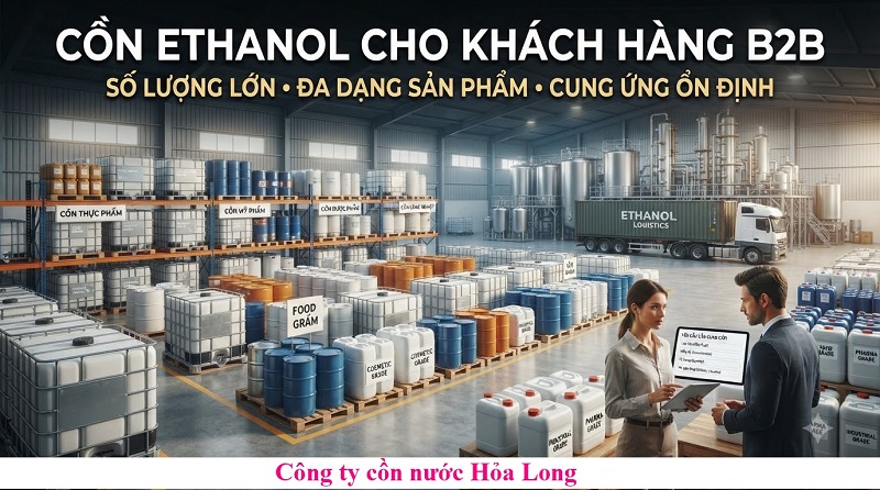 Cồn Ethanol Cho Khách Hàng B2B – Giải Pháp Cung Ứng Ổn Định Cho Doanh Nghiệp
